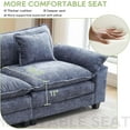 thumbnail image 5 of IPKIG Sectional Sofa Comfy Cloud Couch for Living Room with Pillows, Modern Chenille Sofa Sleeper Deep Couches with Two Ottoman (Blue, 5-Seat), 5 of 8