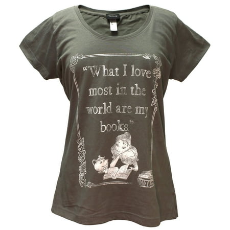 Disney Beauty and the Beast Belle Loves Books Womens Graphic Scoop