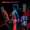thumbnail image 6 of Massage Gaming Recliner, High Back Swivel Home Office Chair w/Adjustable Backrest & Footrest for Gaming, Red, 6 of 8