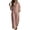 Red, variant on Women's Striped Maxi Shirt Dress Long Sleeve Oversized Loose Fit V Neck Collared Side Split Kaftan with Pockets Brown S
