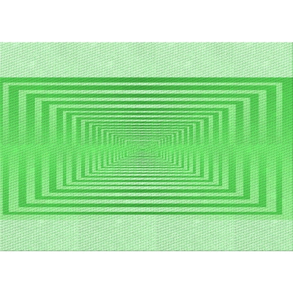 Ahgly Company Indoor Rectangle Patterned Stoplight Go Green Area Rugs, 3' x 5'