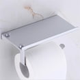 thumbnail image 3 of Bearachild Soporte de papel, estante de almacenamiento para inodoro, accesorios multifuncionales para el hogar, soporte para teléfono, instalación Juegos de accesorios de baño Plata Bearachild HA026856-01, 3 of 6