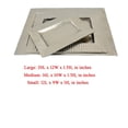 thumbnail image 5 of Juego de bandejas Benzara Nancy, 3 unidades, metal plateado, bordes ondulados, 5 of 5