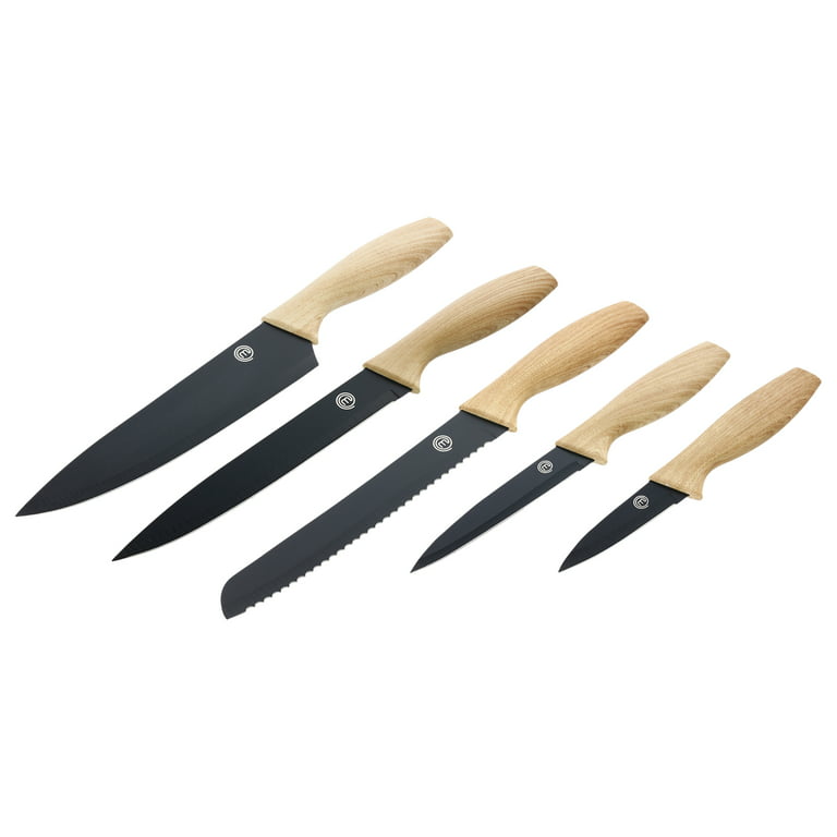 16-pc MasterChef Knife Set with Cutting Board - Black - Bed Bath