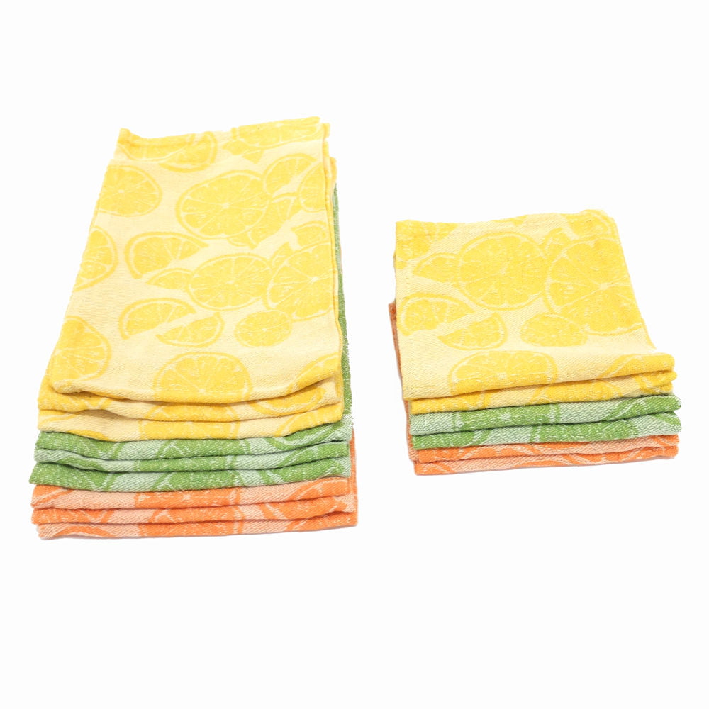 Gold Coast Waffle Weave Cotton Kitchen Towel Set of 15 pc 