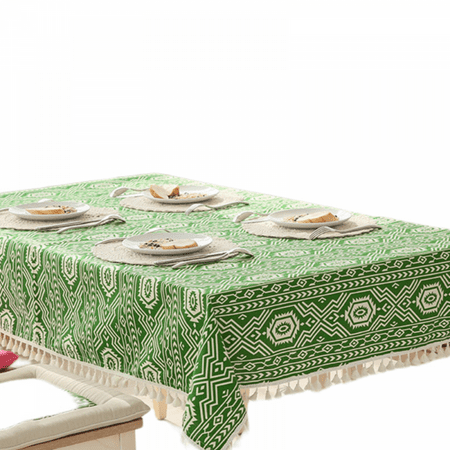 

Tablecloth Ethnic Tablecloth Style Cultural Seamless Pattern Triangles Tribal Wipeable Reuable Dining Room Kitchen Camping Outdoor Rectangular Table Cover(55inche)