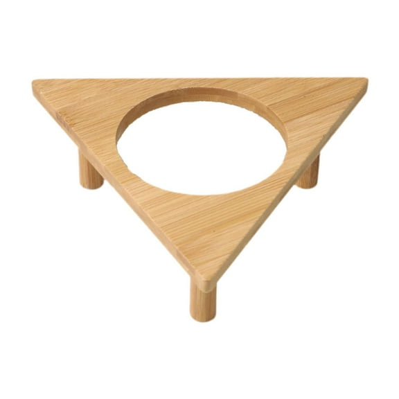 Gazechimp Pet Dishes Stand for Cats and Small Dogs Elevated Cat Bowls Stand Bamboo Feeding