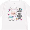 thumbnail image 4 of Inktastic My Great Aunt Loves Me- Cute and Happy Llama Boys or Girls Long Sleeve Toddler T-Shirt, 4 of 5