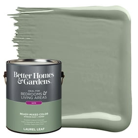 Better Homes & Gardens Interior Paint and Primer Color of the Year, Laurel Leaf / Green, 1 Gallon, Satin