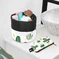 thumbnail image 6 of PhooArto Drawstring Cosmetic Bag, Barrel Shaped Portable Travel Makeup Bags, Flower Cactus Patterns Large Capacity Waterproof Multifunctional Bucket Toiletry Bag, 6 of 6