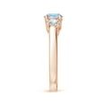 thumbnail image 3 of Angara Natural 0.72 Ct. Aquamarine with Diamond Classic Ring in 14K Rose Gold for Women (Ring Size: 3.5), 3 of 9