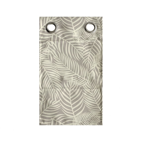 Tropical Hanging Pocket Organizer, Simple Design of Exotic Hawaiian Leaves Plantation Botanical Art, Printed Polyester Storage Bag with Pockets, 9" x 16", Pale Sepia and Cream