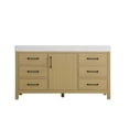thumbnail image 5 of Elegant Kitchen and Bath 60 inch Single Bathroom Vanity In Honey Brown, 5 of 10