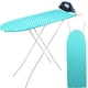 thumbnail image 1 of Burro de Planchar Plegable y Resistente Tabla de Planchar con Soporte para Plancha Colgador 7 Alturas Ajustables Burro de Planchar de 90 x 30 CM (Grecas Azul Claro), 1 of 6