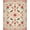 Coral Pink Green Cream, Pattern 8, variant on Design&I 8'x10' Washable Area Rug Retro Century Mid Bird Motif Burnt Orange Sage Funky Eclectic for King Size Bedroom, Under Bed, Sleek Flatweave Pet Friendly