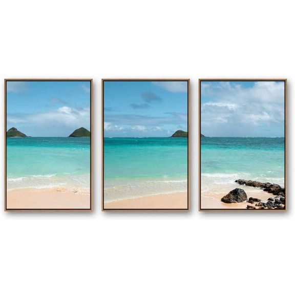 IDEA4WALL Framed Canvas Wall Art for Living Room, Bedroom Ocean Sea Beach Canvas Prints for Modern Home Decoration Ready to Hang