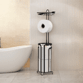 thumbnail image 4 of Techvida Tissue Paper Roll Stand, Bathroom Toilet Paper Storage Holder, Floor Standing Toilet Paper Dispenser, Clearance, 4 of 9