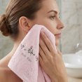 thumbnail image 6 of REGALWOVEN Pure Cotton Embroidered Floral Hand Towels for Bathroom, 2 Pack Soft Absorbent Decorative Towels for Home Decor Red 29" x 13", 6 of 7