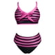 thumbnail image 2 of Gibobby Conjunto de bikini sexy Conjunto de bikini de talle para mujer Traje de baño de dos piezas Traje de baño con en la parte delantera(Rojo,CH), 2 of 5