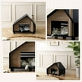 thumbnail image 6 of Roomfitters Wooden Cat House, Cat Condos for Indoor Cats, Cat Lodge, Feral Cats Shelter in Winter, Pet House for Animals, Rabbit Hideout, Modern Style Cottage Look, Black Walnut, 6 of 8