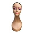 thumbnail image 2 of HILABEE Female Bald Mannequin Head Manikin Head Stand Smooth Stable Base Display Pink, 2 of 9