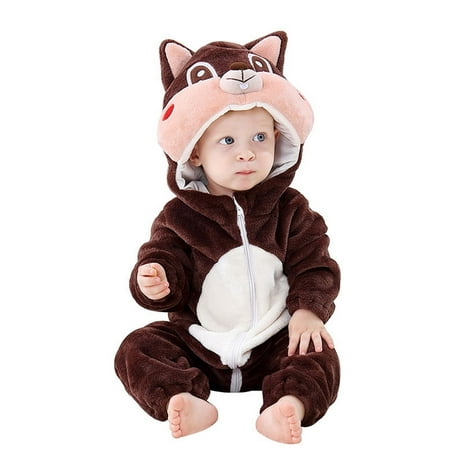 

Gubotare Baby Boy Clothes Newborn Jumpsuits Baby Bear Ear Snowsuits Infant Fleece Zipper Hooded Romper Warm Onesie Outwear Brown 2-3 Years