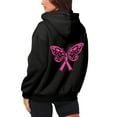 thumbnail image 4 of Breast Cancer Awareness Hoodies for Women 2025 Pink Ribbon Graphic Zip Up Hooded Sweatshirt with Pockets Jackets Coat, 4 of 7