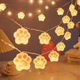 thumbnail image 1 of Cadena de luces LED de Hello Kitty con forma de corazón para niña, luz ambiental para habitación, cortina decorativa, linda luz de noche con forma de garra de gato, 1 of 5