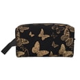 thumbnail image 2 of Uemuo Modern Golden Butterfly Pattern Portable Toiletry Bags with Handle, Waterproof travel Make up Bags for Women, Large Capacity Travel Cosmetic Bags, 2 of 9