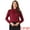 Dark Red, variant on DARING DIVA Chiffon Blouse for Women's Long Sleeve Work Shirt S White