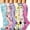 Multicolor-06, variant on 6 Pairs Flower Compression Socks Women Knee High Sports Socks for Medical Running Athletic Travel