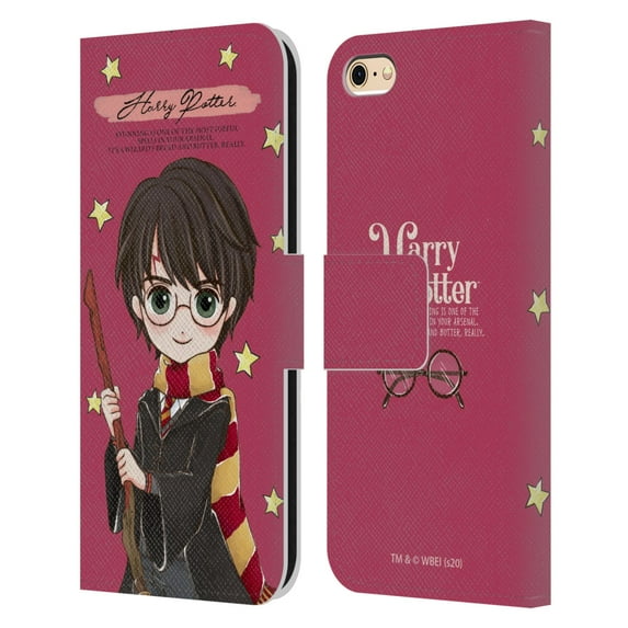 Head Case Designs Officially Licensed Harry Potter Deathly Hallows XXXVII Harry Leather Book Wallet Case Cover Compatible with Apple iPhone 6 / iPhone 6s