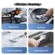 thumbnail image 5 of Cepillo multifuncional de cocina con dispensador de jabón y 8 almohadillas de recarga - Varilla de platos resistentes para ollas, sartenes y superficies delicadas, 5 of 9