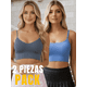thumbnail image 5 of Set De 2 Tops Unitalla Mujer Deportivo Con Relleno Blusa Croptop, 5 of 8