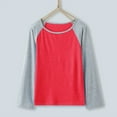 thumbnail image 4 of Girls Long Sleeve Shirts Back to School Girls and Toddlers' Long-Sleeve Knit Thermal T-Shirt Clothes Z0H-Red, L, 4 of 9