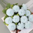 thumbnail image 6 of Muellery Artificial Flowers Chrysanthemum Silk Flower 2 Branches Chrysanthemum Ball Sky TP1A106758, 6 of 7