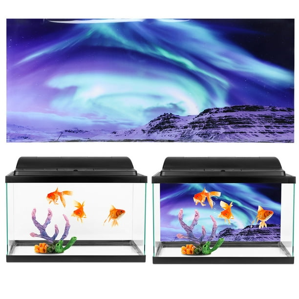 Póster De Fondo De Peces, Pintura Decorativa, Pegatina De PVC, Imagen De Paisaje Para Acuario, Pecera