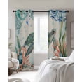thumbnail image 4 of Sea Turtle Coastal Kitchen Curtains Summer Nautical Starfish Coral Beige Cafe Short Curtains for Bathroom Blackout Window Curtain Small Window Treatment Drapes for Bedroom Living Room 42"x45"x2, 4 of 9