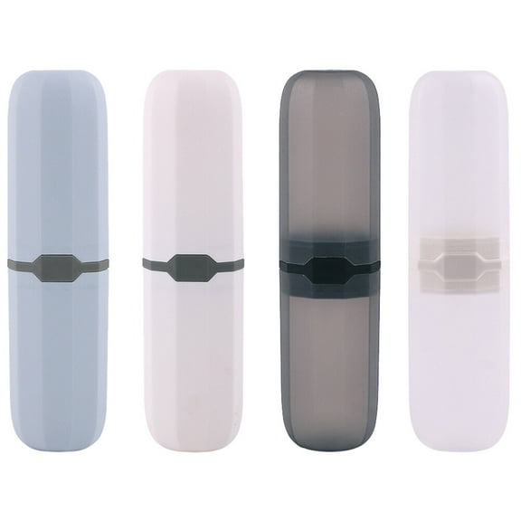 4pcs Portable Toothbrush and Toothpaste Storage Boxes with Covers, Travel Toothbrush Holders, Assorted Colors
