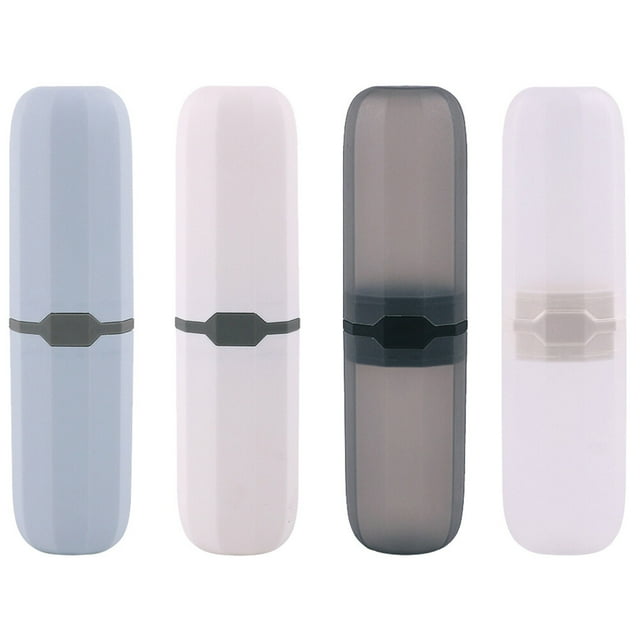 MasteelfCA 4pcs Portable Toothbrush Toothpaste Storage Boxes Toothbrush Holders (Assorted Color)