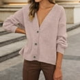 thumbnail image 2 of Bibifish Womens Cardigan Sweaters Button Down Long Sleeve Open Front Sweaters Casual Oversized Soft Lightweight Cozy Ladies Yarn Tops, 2 of 6
