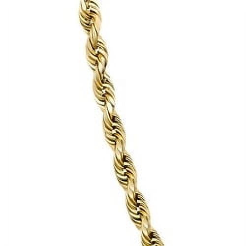 PORI JEWELERS 10K HOLLOW ROPE CHAIN - 26", 3MM - For Man and Woman - Made in Italy