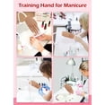 thumbnail image 5 of LIONVISON Mano de práctica para uñas acrílicas, práctica de mano de uñas de silicona, dedos flexibles, mano de entrenamiento falso, manos de maniquí falsas para práctica de uñas, kit de modelo de mano, 5 of 5