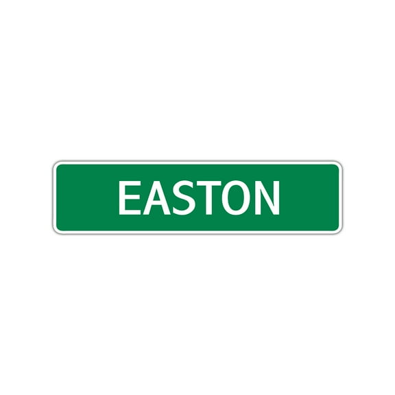 Easton Boys Children Name Wall Plaque Decoration Letter Printed Label Indoor Outdoor Aluminum Sign 4"x13.5"