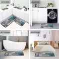thumbnail image 4 of 2-Piece Kitchen Rugs Set Non-Slip Mats Carpet Floor for Kitchen, Bathroom (19.7"x27.6" & 19.7"x47.2") Town in Winter, 4 of 7