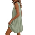thumbnail image 7 of STETMN Women's Sleeveless Tiered Dress, Round Neck Loose A-Line Casual Swing Dresses Cotton Linen Dress for Summer Beachwear, 7 of 7