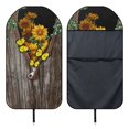 thumbnail image 6 of Chririnla Front Seat Towel Cover Microfiber, Non Slip Back, Compatible with Van Truck Seat, for Cars Trucks Vans, Sunflower Butterfly, 6 of 7