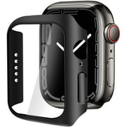 Qoosea Compatible with Apple Watch Series 7 45mm Screen Protector 3D Full Coverage Tempered Glass HD Clear Screen