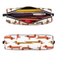 thumbnail image 2 of Yiaed Dachshund Dog Print Leather Pencil Case - Leather Pen Pencil Holder - Elegant & Practical Pencil Pouch for Work & Office, 2 of 7