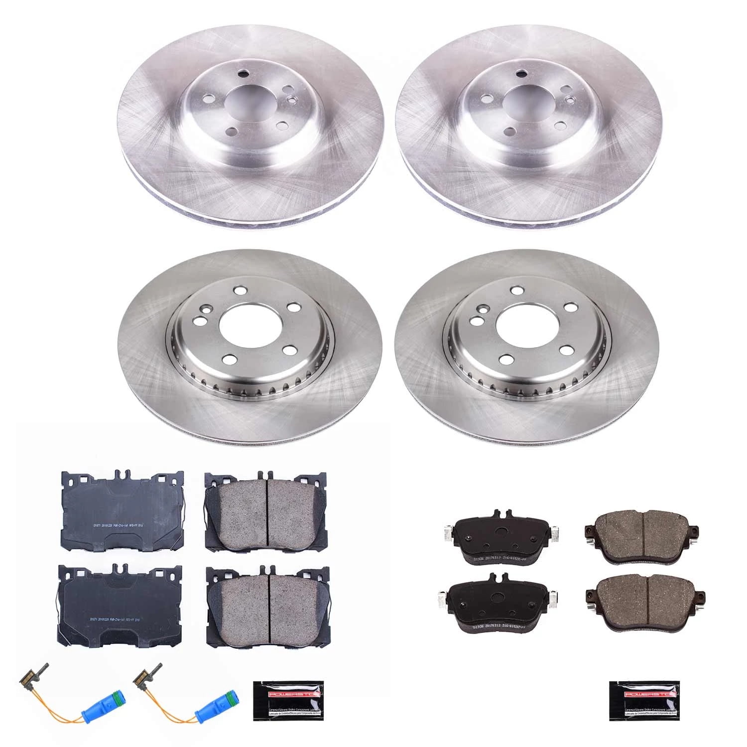PowerStop Front and Rear Stock Replacement Brake Pad and Rotor Kit Fits: MERCEDES-BENZ Select Models KOE7987